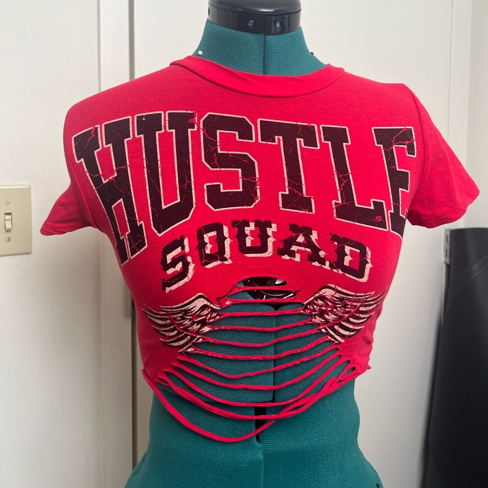 Red Windsor Crop Top